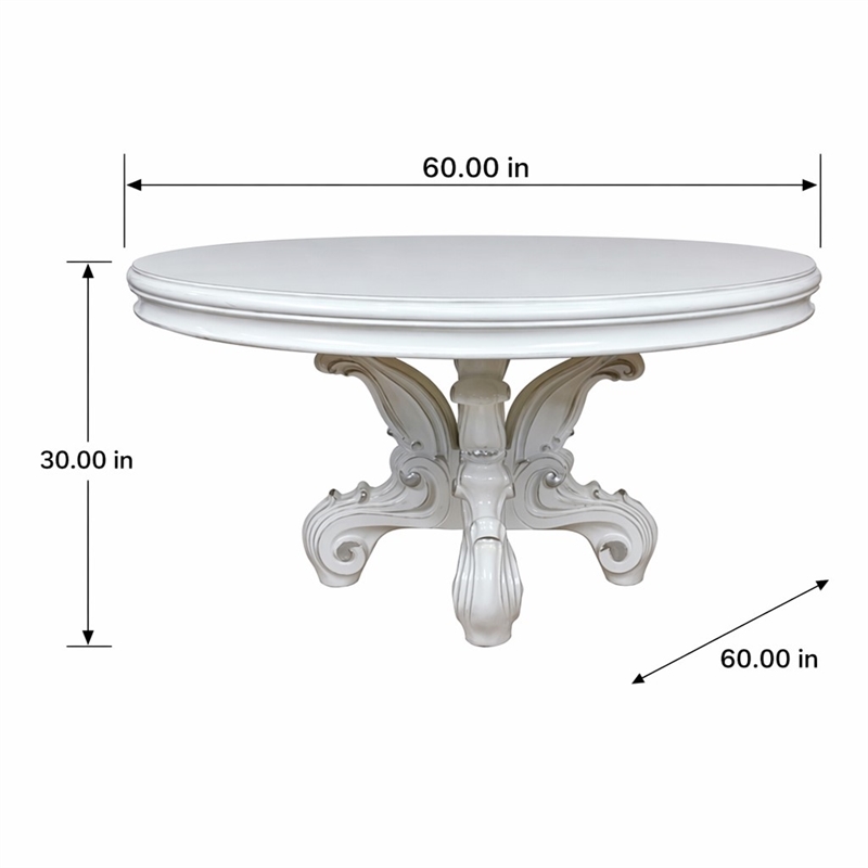 Bowery Hill Round Pedestal Dining Table with Decorative Base