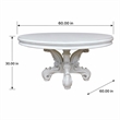 Bowery Hill Round Pedestal Dining Table with Decorative Base