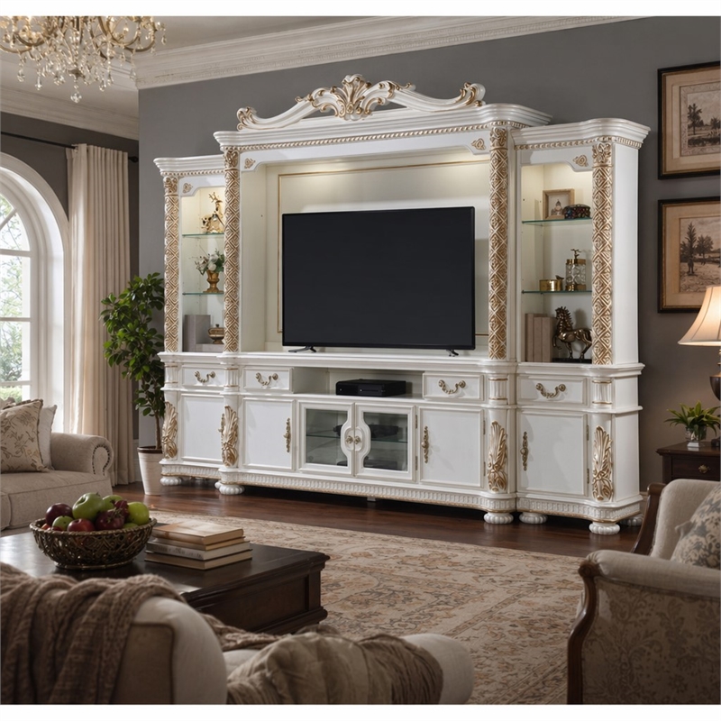 Bowery Hill Transitional Entertainment Center in Antique Pearl