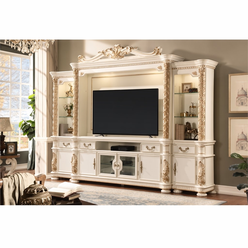 Bowery Hill Transitional Entertainment Center in Antique Pearl
