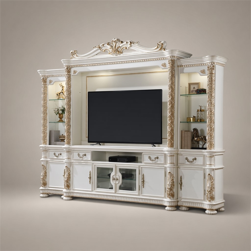 Bowery Hill Transitional Entertainment Center in Antique Pearl