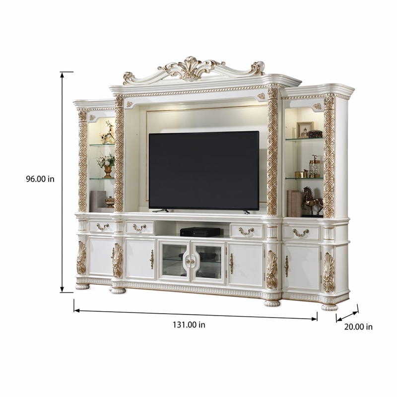 Bowery Hill Transitional Entertainment Center in Antique Pearl