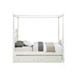 Bowery Hill Transitional Full Poster Bed in Ivory Finish
