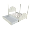 Bowery Hill Transitional Full Poster Bed in Ivory Finish