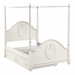Bowery Hill Transitional Full Poster Bed in Ivory Finish