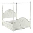Bowery Hill Transitional Full Poster Bed in Ivory Finish