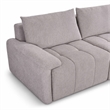 Bowery Hill Modular L-Shaped Sectional Sofa in Gray Linen Fabric