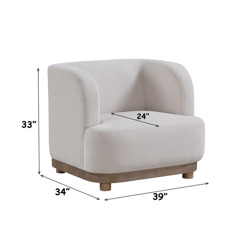 Bowery Hill Duncan Chair in Beige Chenille