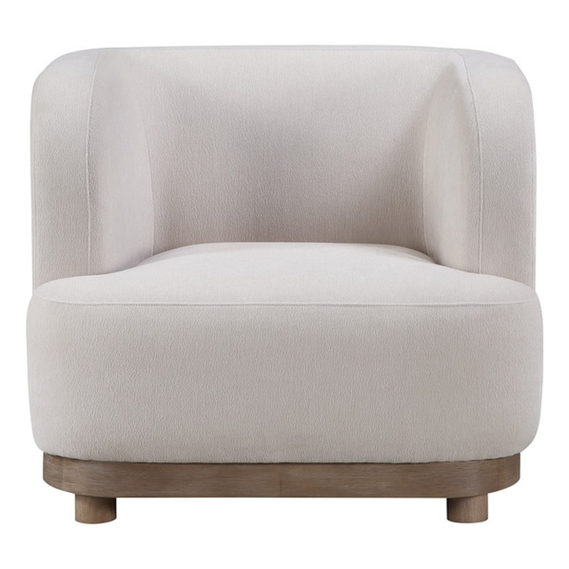 Bowery Hill Duncan Chair in Beige Chenille