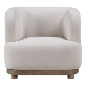 Bowery Hill Duncan Chair in Beige Chenille