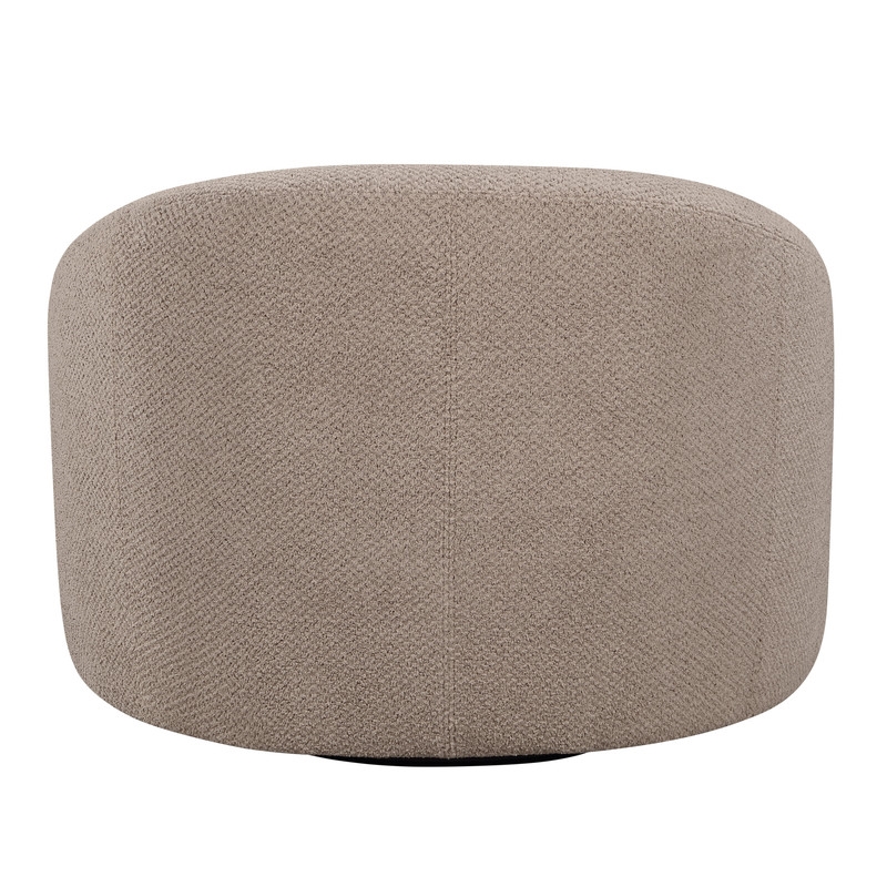 Bowery Hill Zoey Accent Chair with Swivel in Latte Linen Upholstery