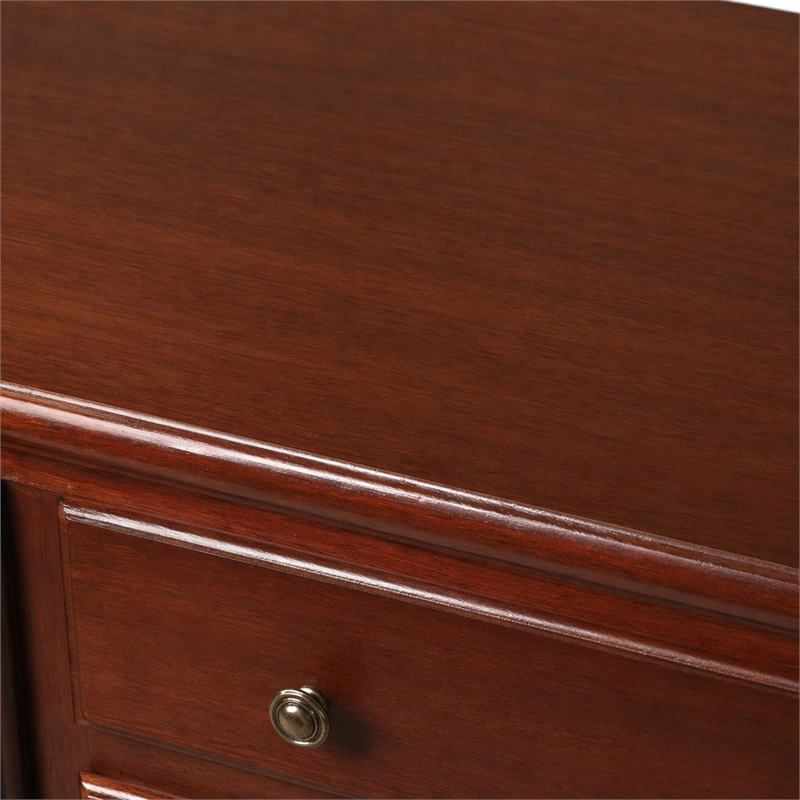 Bowery Hill Hercules TV Stand in Cherry with Storage for Up to 59-In TVs