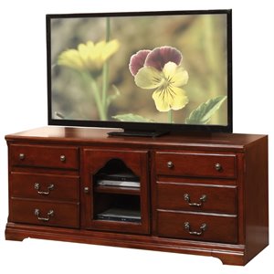 Bowery Hill Hercules TV Stand in Cherry with Storage for Up to 59-In TVs