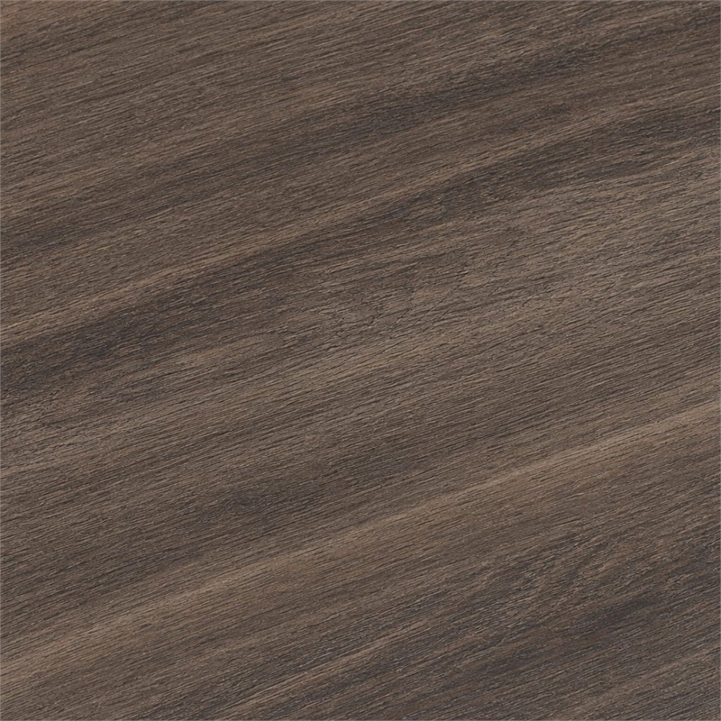 Bowery Hill Rectangular Coffee Table in Walnut and Brushed Nickel Finish