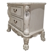 Bowery Hill 2-Drawer Rectangular Wooden Nightstand in Bone White Finish