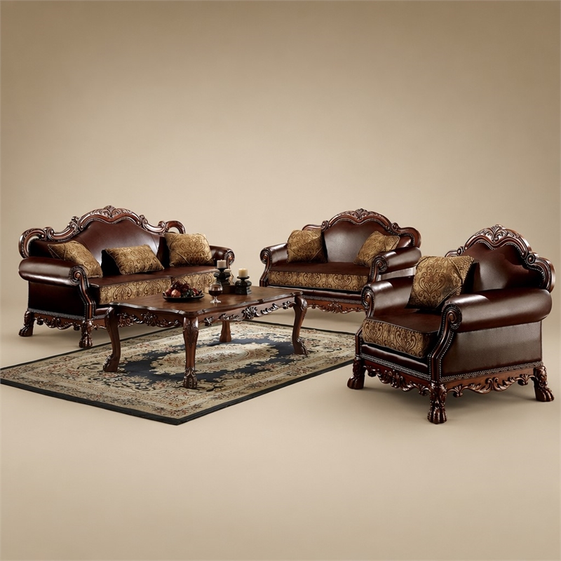Bowery Hill Chair with Reversible Cushion and Decorative Trim in Cherry Oak