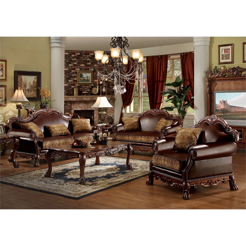 Bowery Hill Chair with Reversible Cushion and Decorative Trim in Cherry Oak