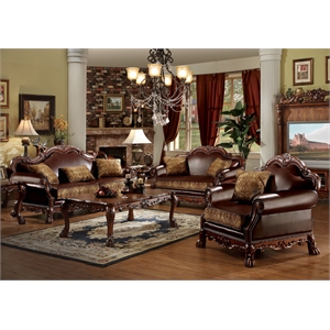 Bowery Hill Chair with Reversible Cushion and Decorative Trim in Cherry Oak
