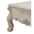 Bowery Hill Transitional Coffee Table with 2 Drawers in Bone White Finish