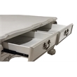 Bowery Hill Transitional Coffee Table with 2 Drawers in Bone White Finish
