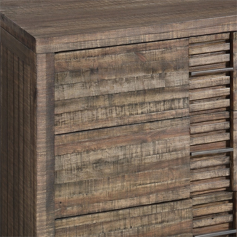 Bowery Hill Rectangular 6-Drawer Dresser in Reclaimed Oak Wood