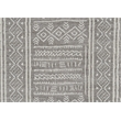 Bowery Hill Button Tufted Ottoman with Casters in Gray Pattern Upholstery