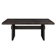 Bowery Hill Modern Rectangular Black Dining Table with Wooden Legs