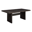 Bowery Hill Modern Rectangular Black Dining Table with Wooden Legs
