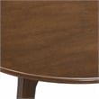 Bowery Hill Round Rubberwood Dining Table in Walnut Finish