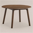 Bowery Hill Round Rubberwood Dining Table in Walnut Finish