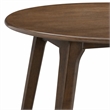 Bowery Hill Round Rubberwood Dining Table in Walnut Finish