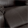 Bowery Hill Zuriel Motion Rocker Recliner in Brown Faux Leather