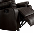 Bowery Hill Zuriel Motion Rocker Recliner in Brown Faux Leather