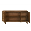 Bowery Hill Dining Server with Walnut Finish and 3 Doors