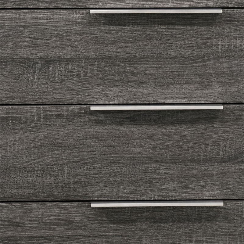 Bowery Hill 8-Drawer Rectangular Wood Dresser in Grey Finish