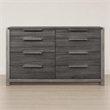 Bowery Hill 8-Drawer Rectangular Wood Dresser in Grey Finish