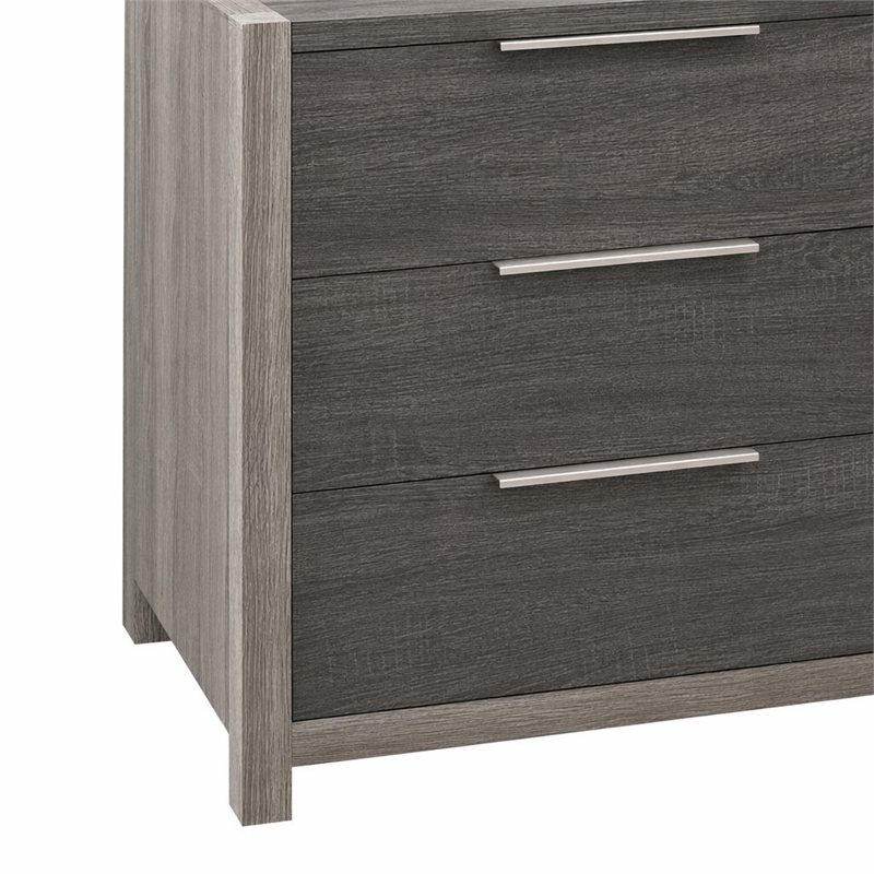 Bowery Hill 8-Drawer Rectangular Wood Dresser in Grey Finish