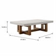 Bowery Hill Transitional Rectangular Coffee Table in Walnut/Gray
