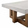 Bowery Hill Transitional Rectangular Coffee Table in Walnut/Gray