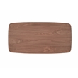 Bowery Hill Scandinavian Rubberwood Rectangular Dining Table in Walnut