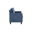 Bowery Hill Navy Chenille Loveseat with Wood Inner Frame