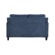 Bowery Hill Navy Chenille Loveseat with Wood Inner Frame