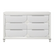 Bowery Hill Rectangular 6-Drawer Dresser with Pearl White Finish