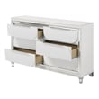 Bowery Hill Rectangular 6-Drawer Dresser with Pearl White Finish