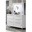 Bowery Hill Rectangular 6-Drawer Dresser with Pearl White Finish