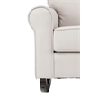 Bowery Hill Fabric Upholstered Wooden Rocking Chair in Beige