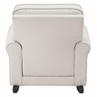 Bowery Hill Fabric Upholstered Wooden Rocking Chair in Beige