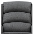 Bowery Hill Fabric Rocking Chair in Gray Upholstery with Wooden Frame