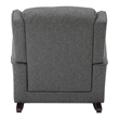 Bowery Hill Fabric Rocking Chair in Gray Upholstery with Wooden Frame