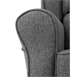 Bowery Hill Fabric Rocking Chair in Gray Upholstery with Wooden Frame